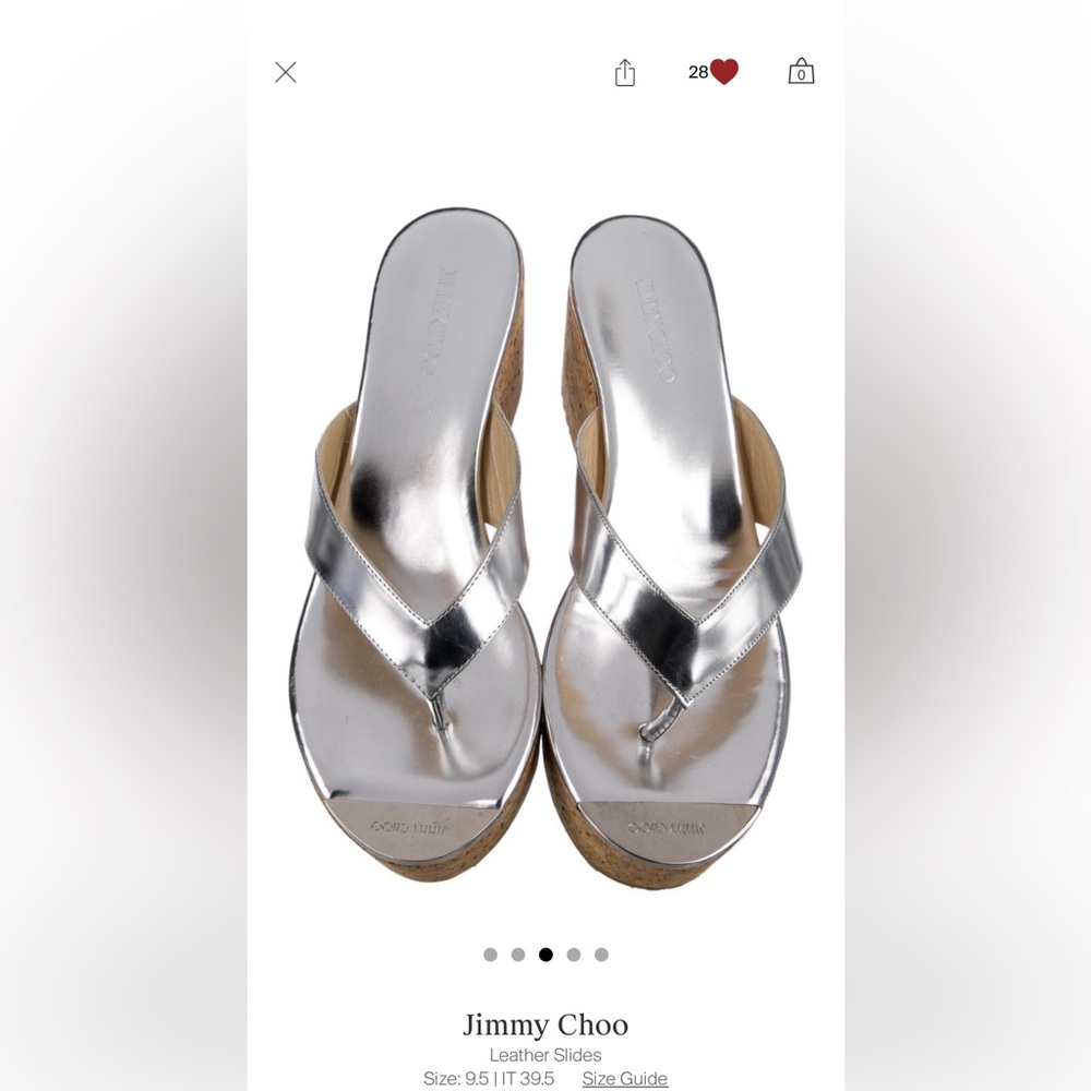 Jimmy Choo size 9.5 platform slides